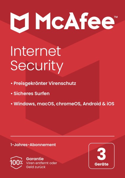 McAfee Internet Security 3 Gerät 1Jahr