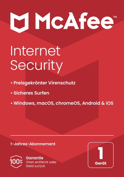 McAfee Internet Security 1 Gerät 1Jahr