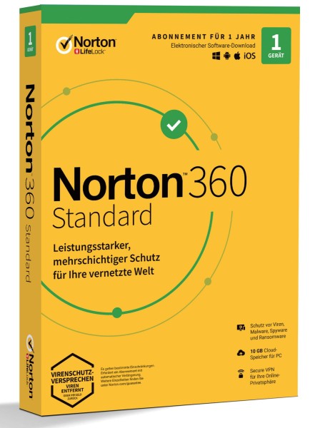 Norton 360 Standard 1 Gerät 1 Jahr mit Abo - Download