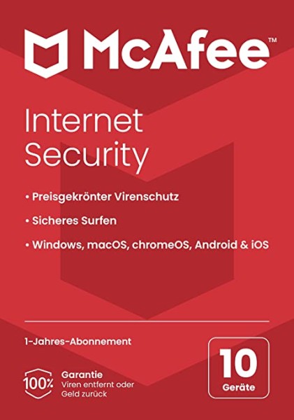 McAfee Internet Security 10 Gerät 1 Jahr